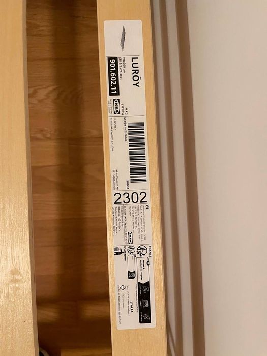 Cama solteiro IKEA 90x200 cm com estrado LURÖY - DESMONTADO