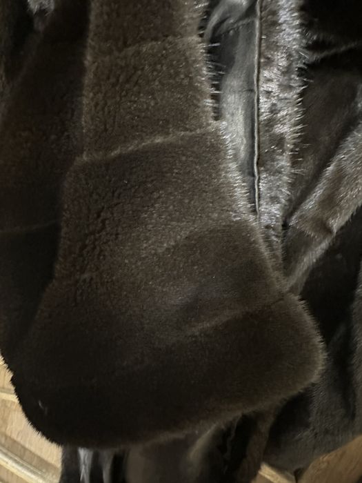 Норкова шуба з капюшоном blackglama