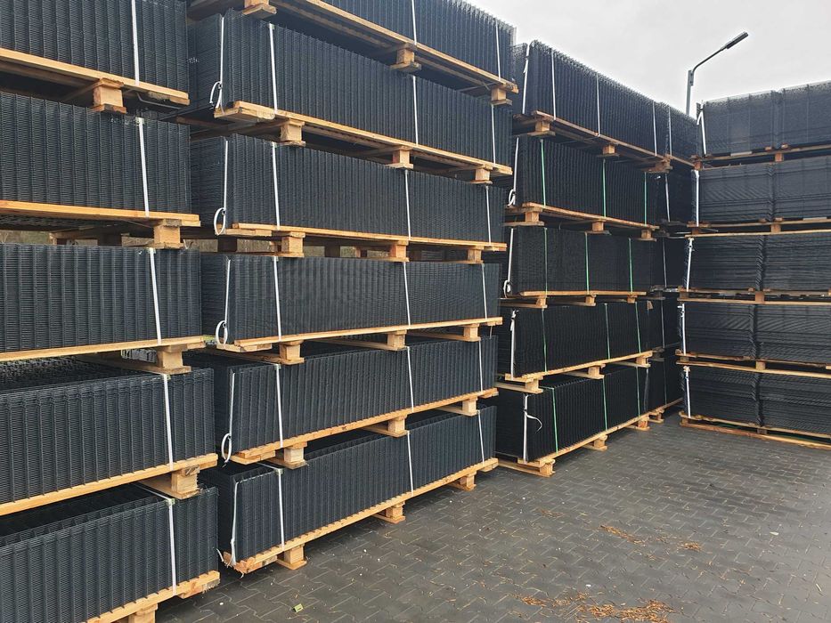 Solidne panele ogrodzeniowe 2D 6/5/6 wys 1,23 ocynk+kolor  PRODUCENT