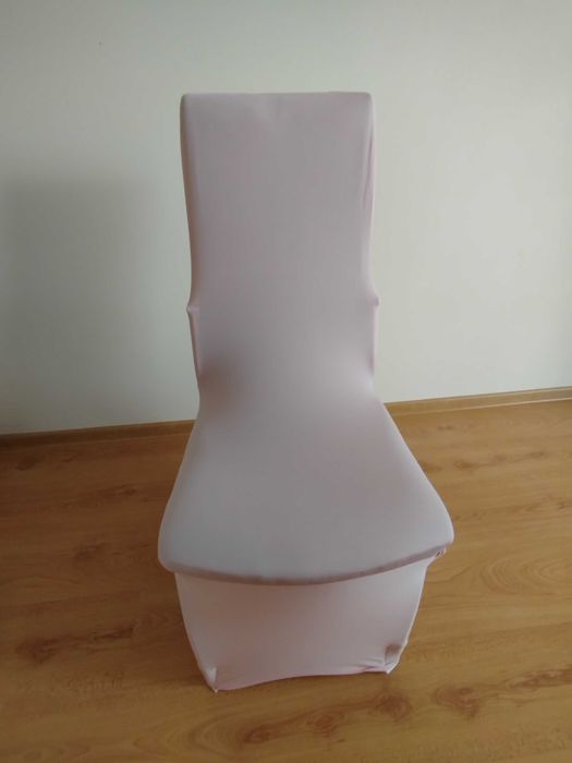 Pokrowiec na krzesło dla Pani, urodziny, święto- pudrowy, jasny róż