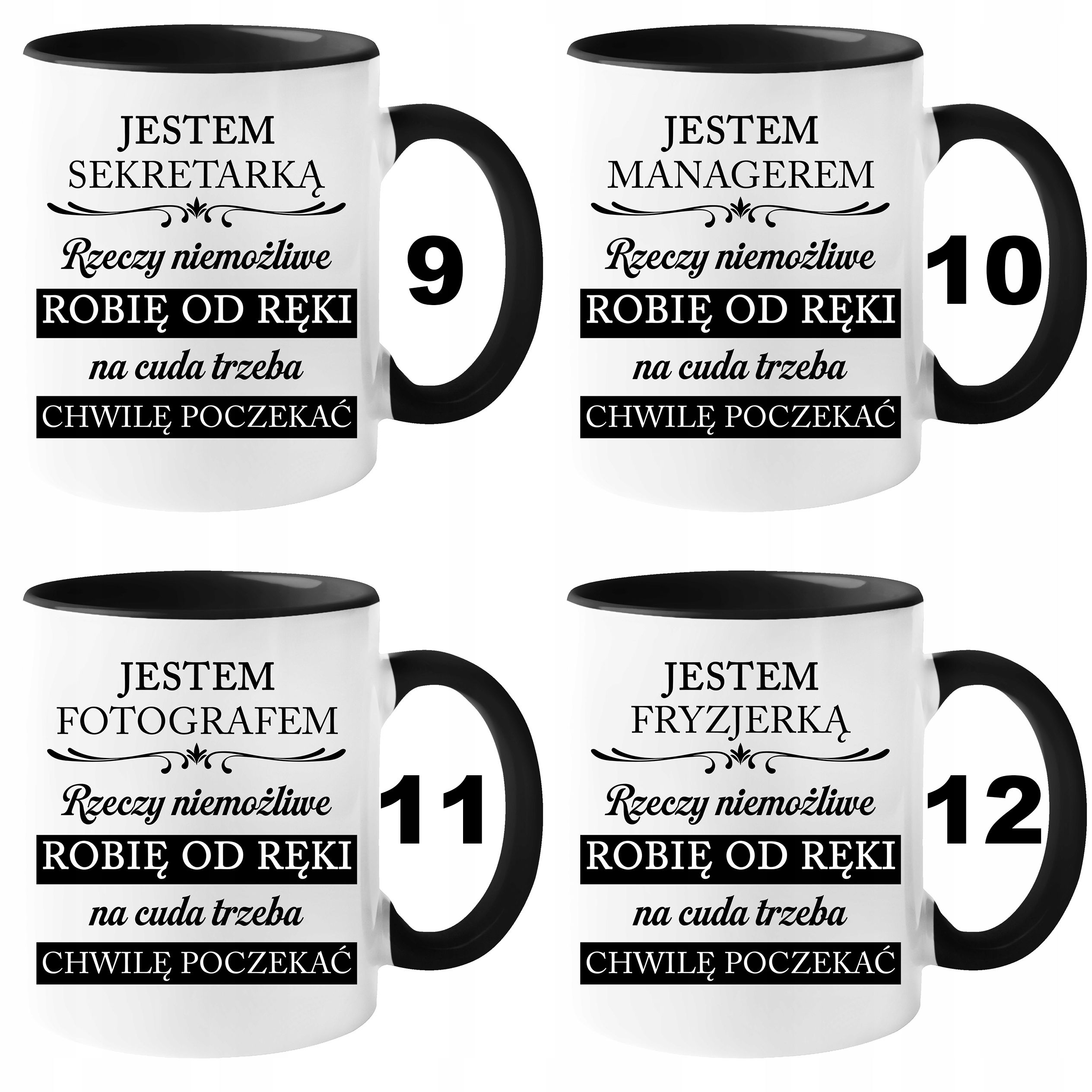 Kubek dla Fryzjerki "Rzeczy Niemożliwe" z Opakowaniem