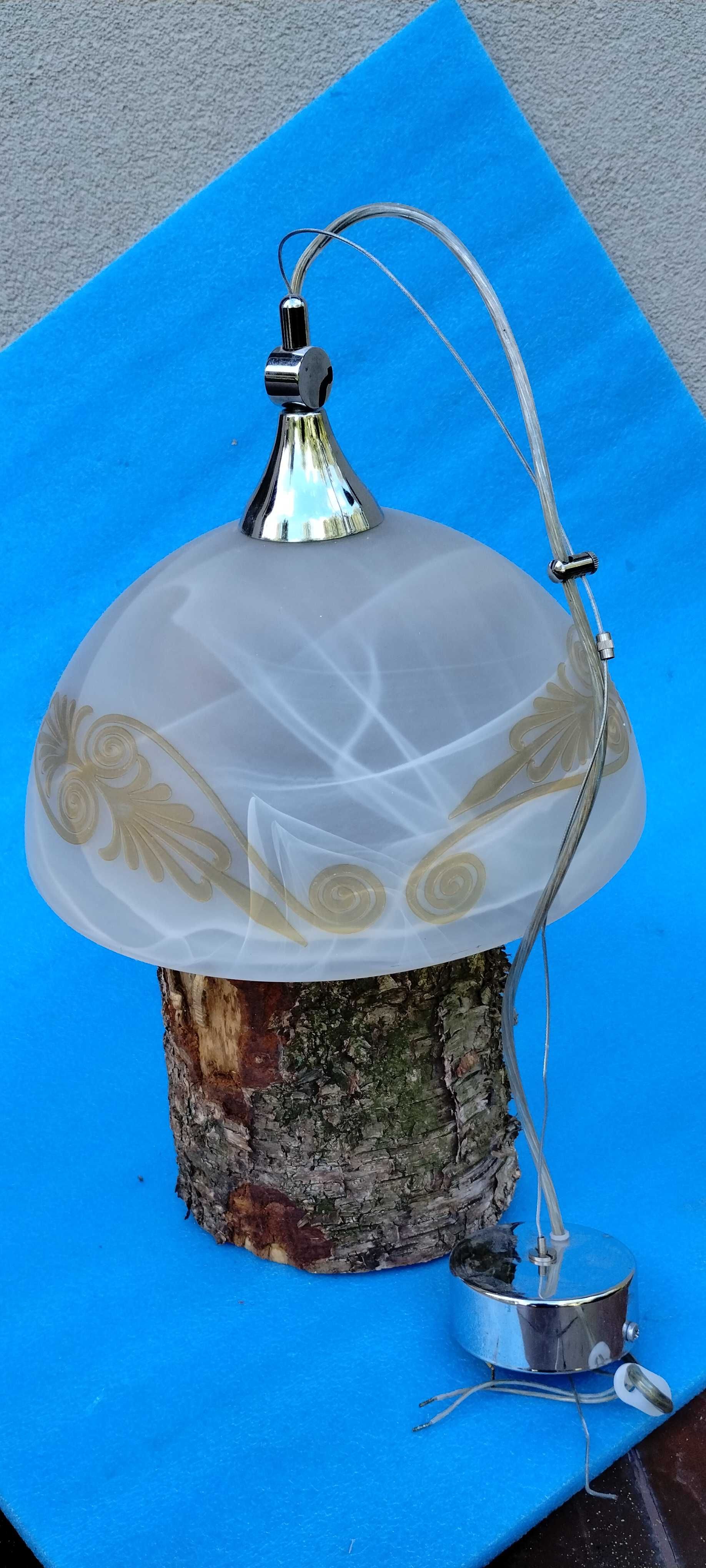 Lampa Wisząca Szklany Klosz