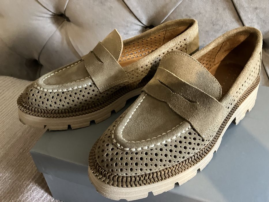 Туфлі (лофери) замшеві