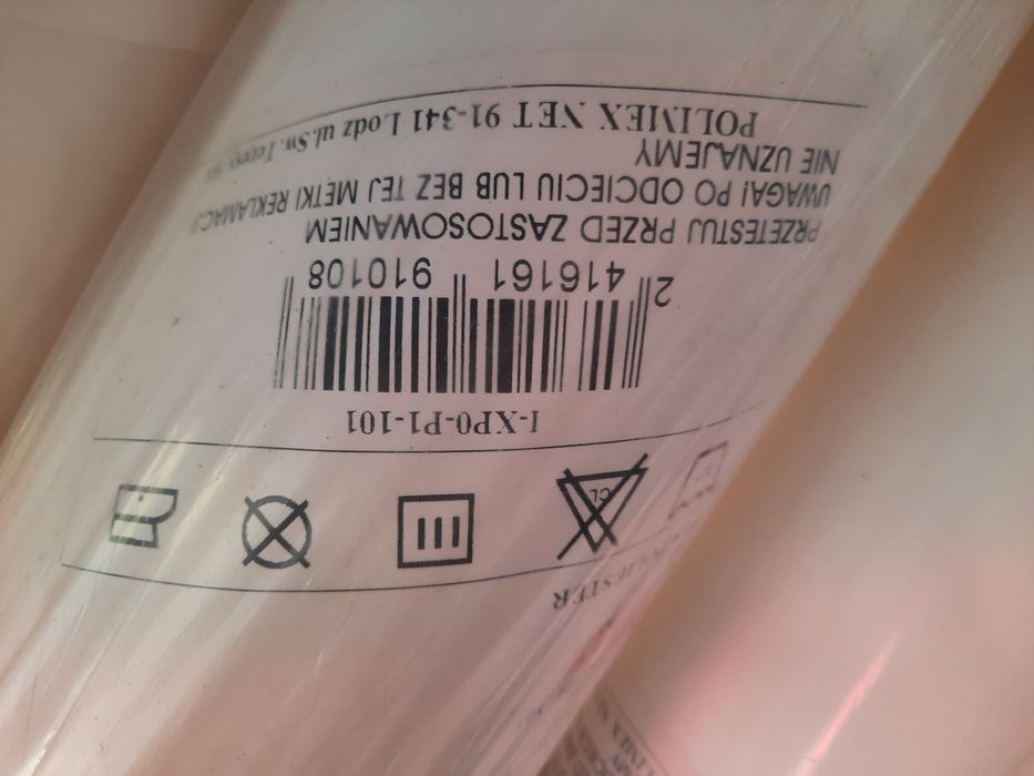 Poszewka silikonowa 100 % poliester na flagi bialy 152 cm szerokości