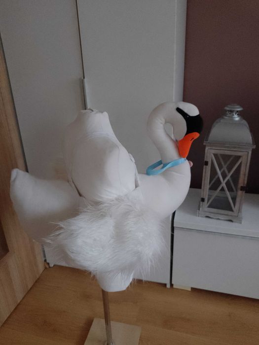 Strój karnawałowy ŁABĄDŹ ŁABĘDZIA PTAKA PTAK przebranie 98/122 (46)