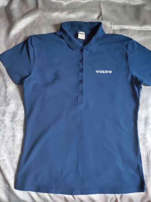 Женская футболка тёмно- синяя Поло Polo Volvo Tee jays M, L 44 12 50