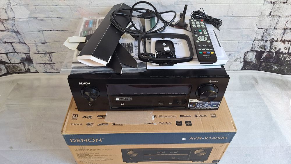 7.2 Denon AVR-X1400 Wi-Fi BT Heos Airplay 4k60p Net Radio  Hi-res