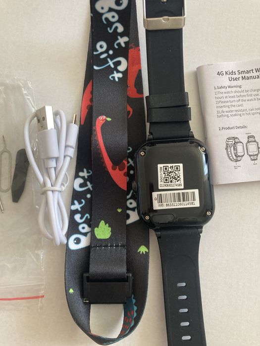 Smart Watch Kids kolor czarny Nowy z instrukcją