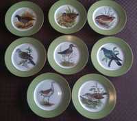 Coleção 8 pratos "Aves de Caça", Vista Alegre