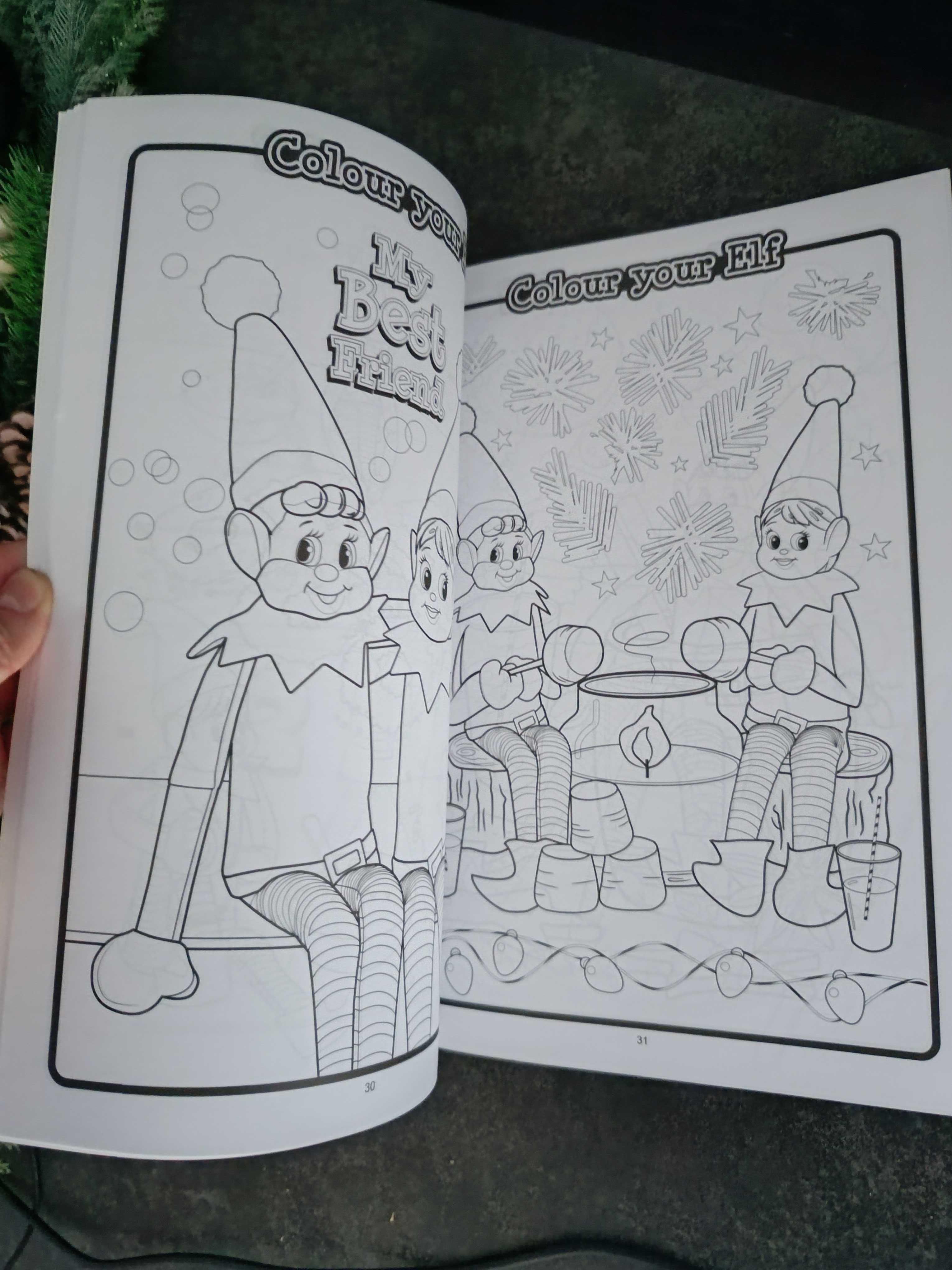 Elves badly behaving elf on the shelf książka kolorowanka