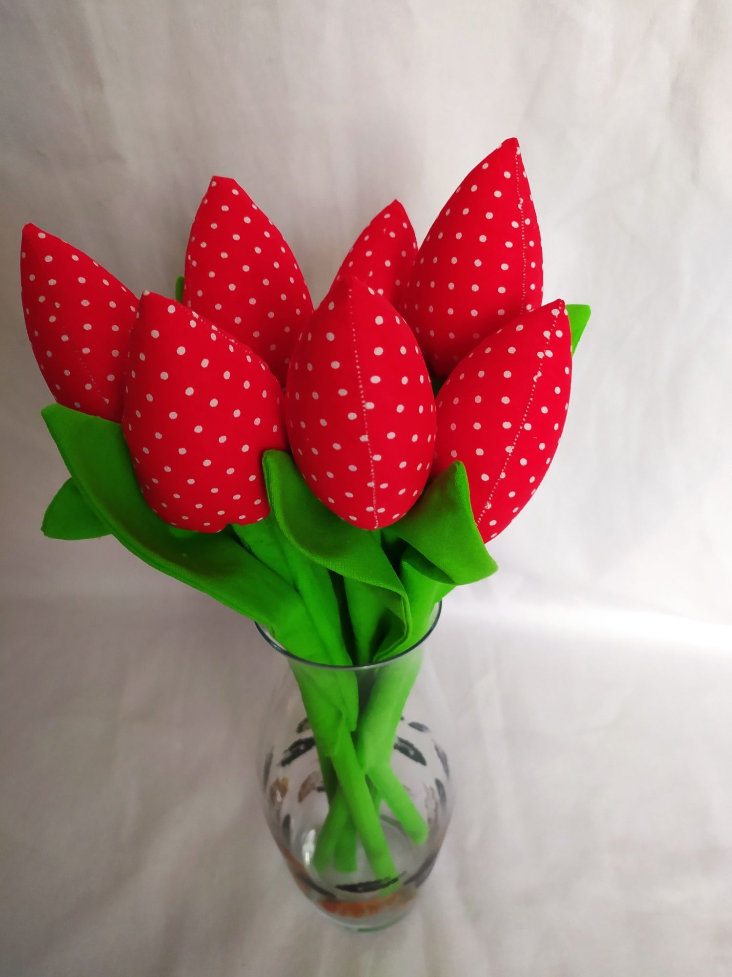 Tulipany kwiaty materiałowe prezent upominek