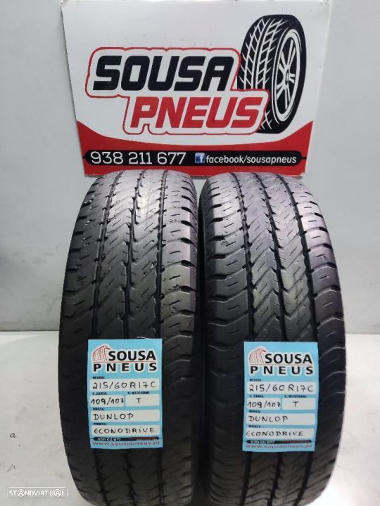 2 pneus semi novos 215-60r17c dunlop - oferta dos portes 110 EUROS