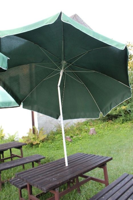 Stoły ogrodowe,biesiadne z ławką i parasolem!!!Okazja