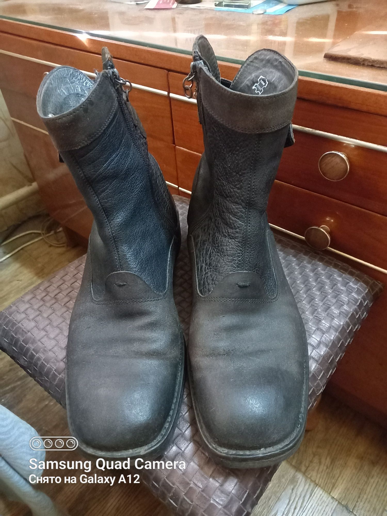 Мужские кожаные ботинки две пары размер 42-и-40/41