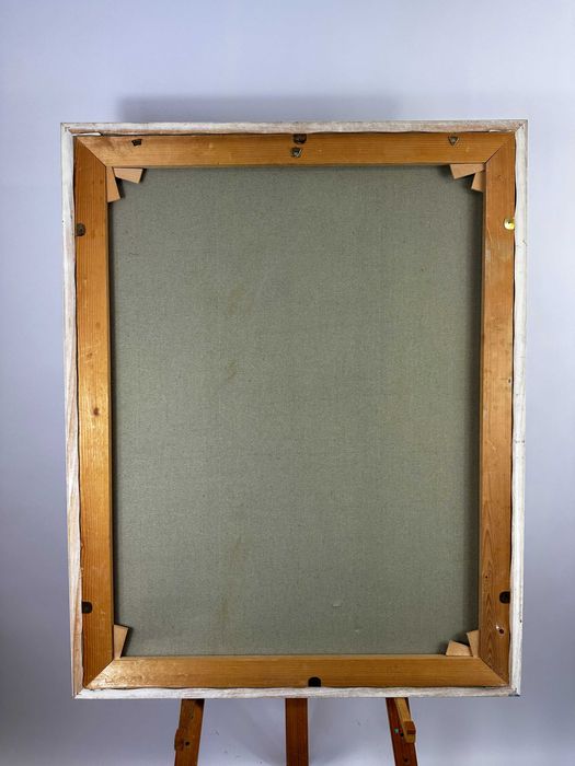 Piękny duży obraz sygnowany abstrakcja ekspresjonizm kubizm M.Troinska