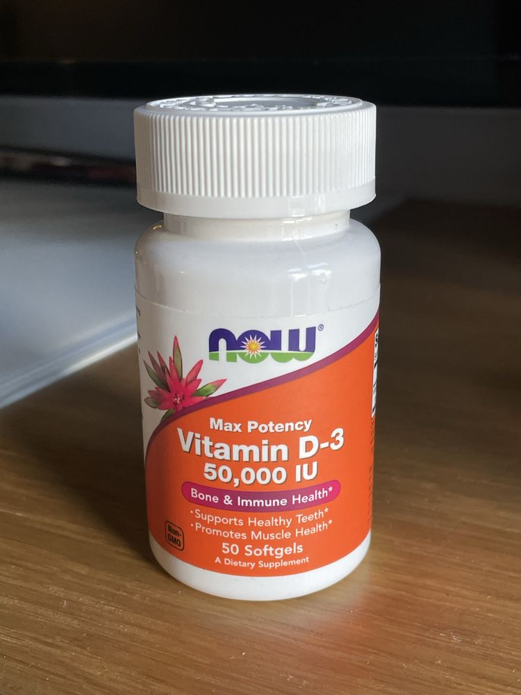 NOW Witamina D3 50.000 IU 50 kaps - data ważności 10/2027