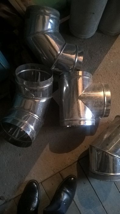 Трубы вентиляции 200 мм хромированная сталь