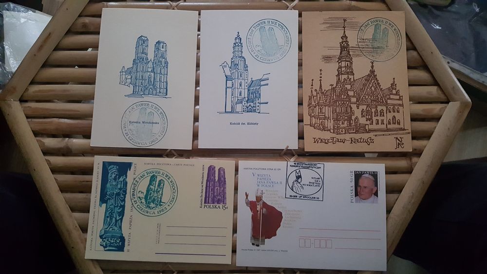 Papieskie oryginalne karty pocztowe z Wrocławia