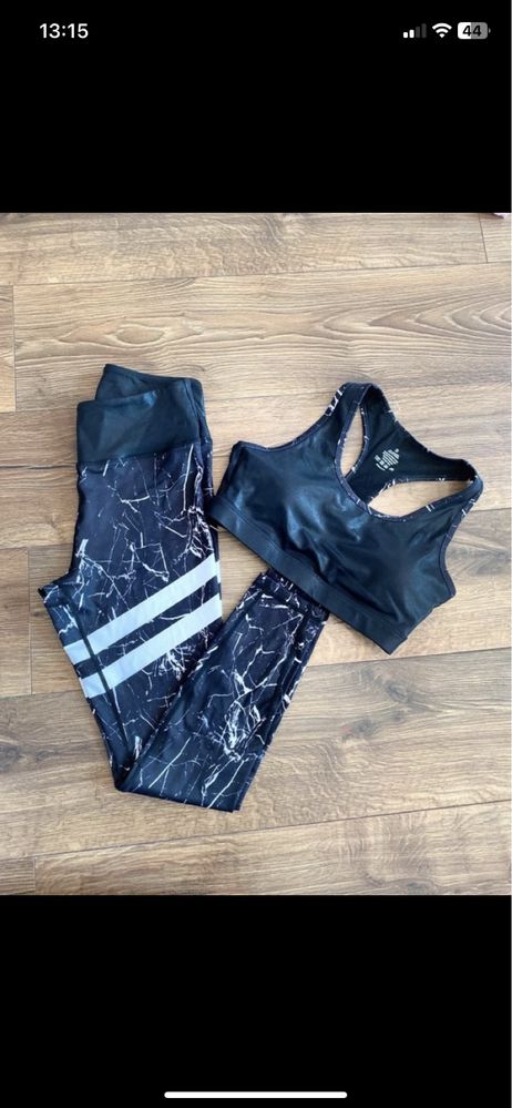 Zestaw sportowy set na siłownie bumpro S 36 legginsy top