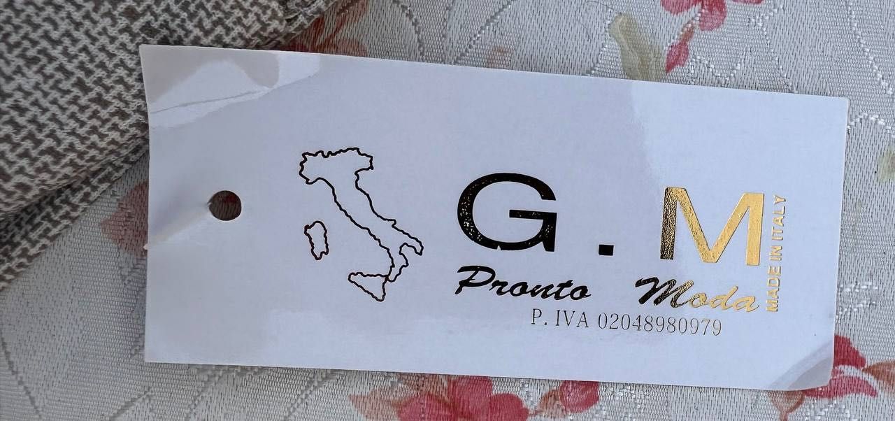 Светлые льняные брюки на шнурке G.M. Pronto moda