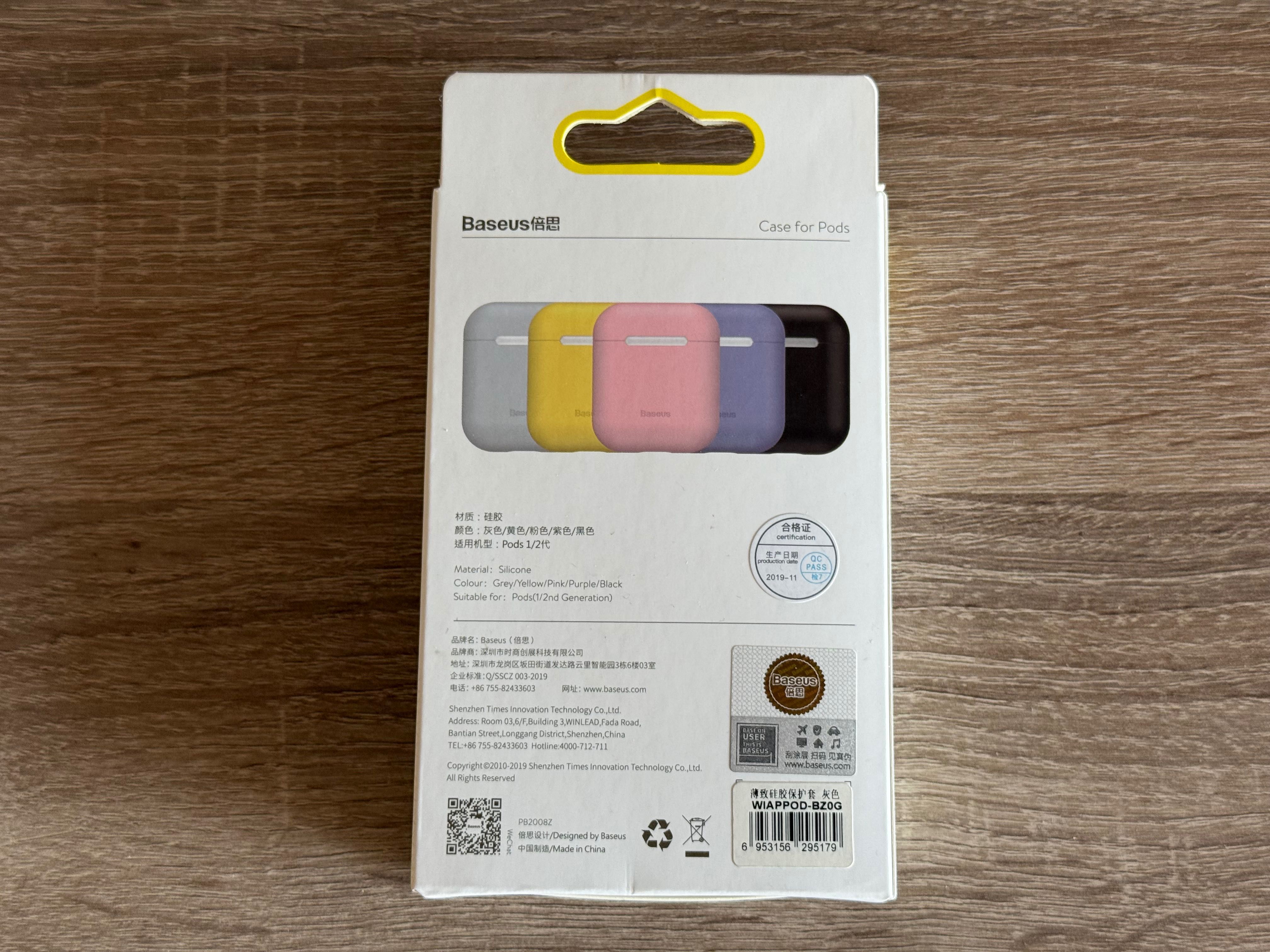 Etui Baseus na Apple AirPods 1/2 gen. – szare, stan idealny