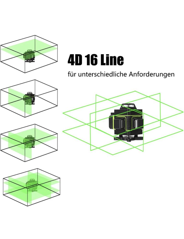 Laser Nível de Esquadria Verde