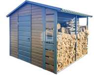 Schowek Domek Ogrodowy 2,5X3M + Wiata Drewutnia Drewnopodobny Id645