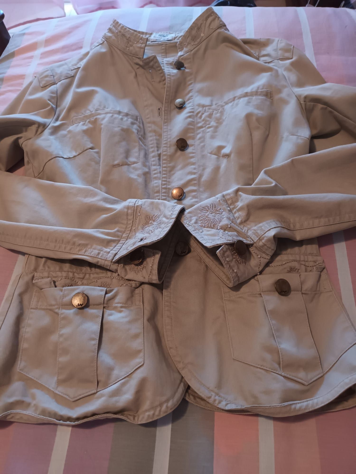 Casaco estilo blazer creme