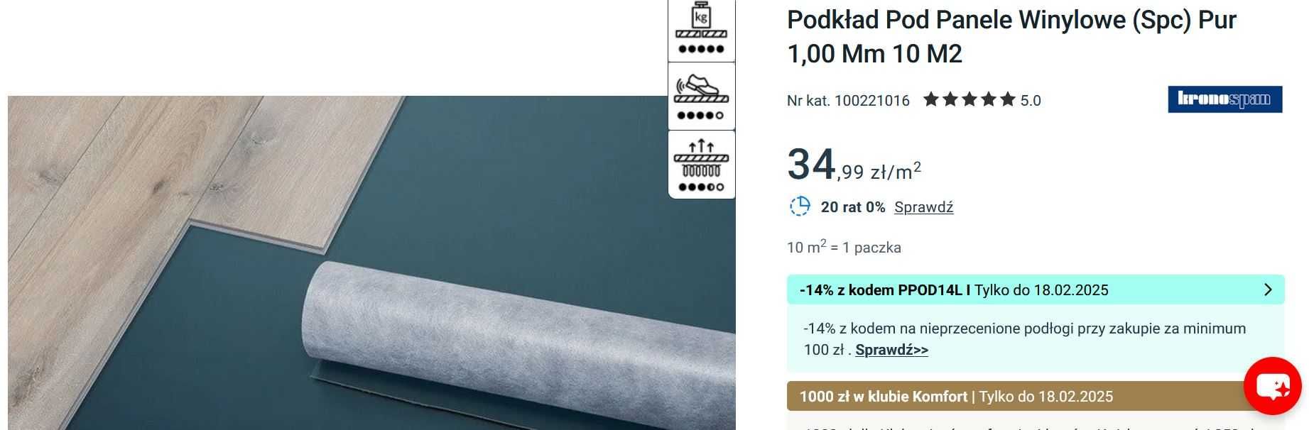 Nowy podkład pod panele winylowe