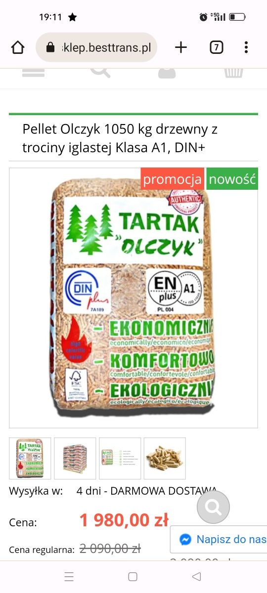 Pellet Olczyk Super cena.
