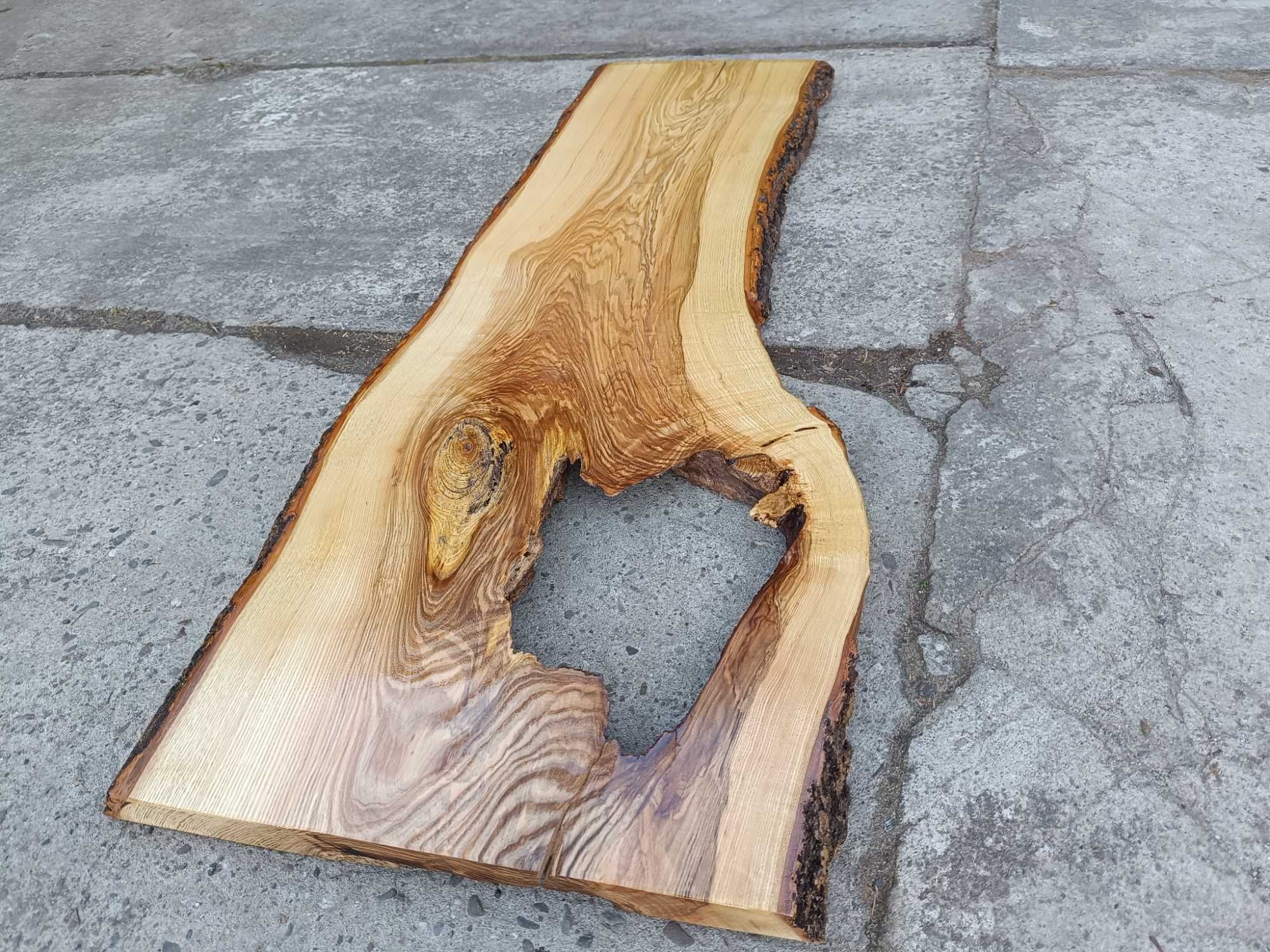 Monolit jesion blat dekoracja Live Edge