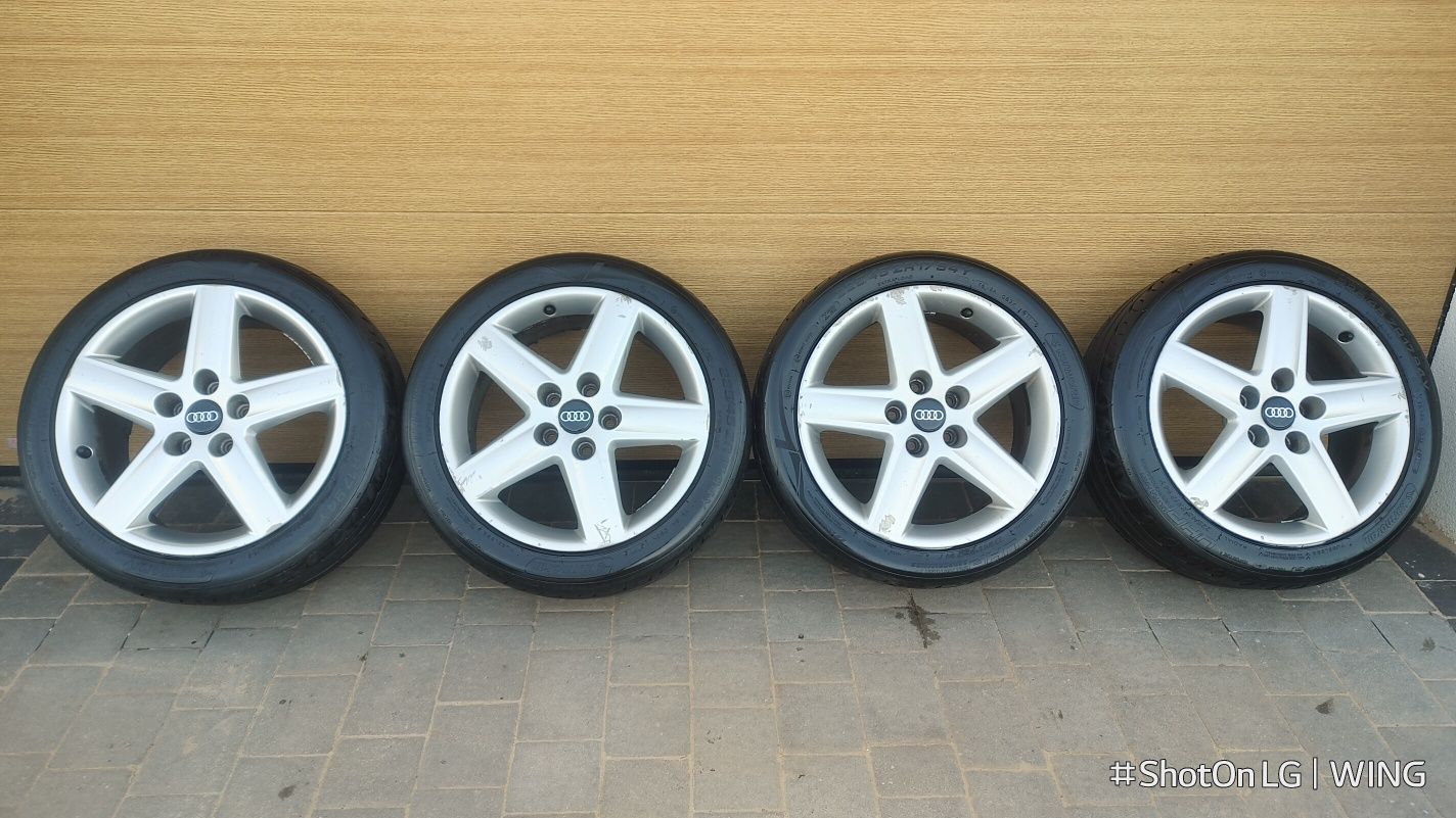 Felgi 5x112 17" Orginalne Audi Wraz z Oponami Letnimi 225/45r17