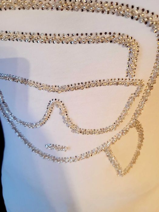 Koszulka T shirt Karl Lagerfeld zdobienia WYPRZEDAŻ
