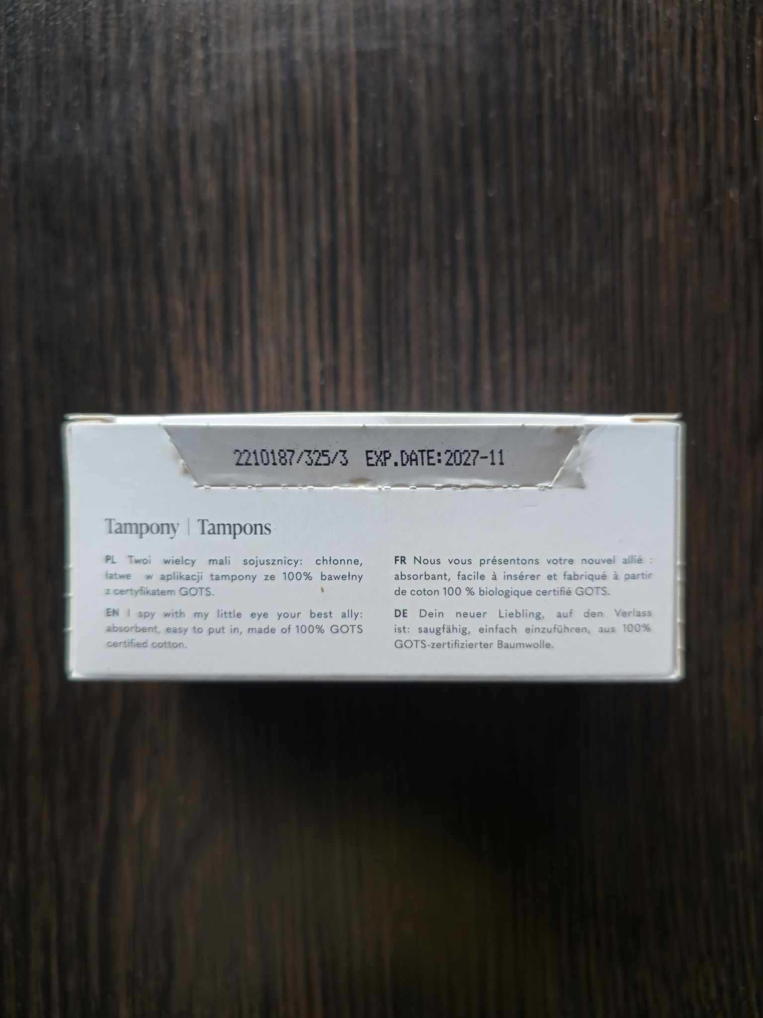 tampony Your Kaya z bawełny organicznej, 21 sztuk