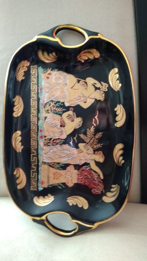 Czarna porcelana 24 karatowe złoto