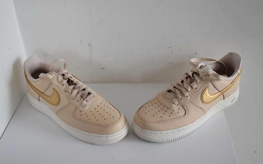 Nike Air Force 1 '07 - Sneakersy buty skórzane 42 ,5 beżowe