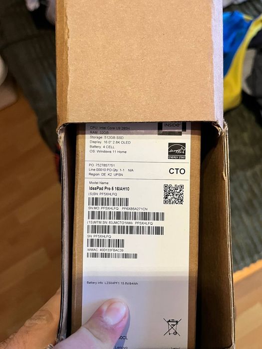 Lenovo IdeaPad Pro 5i Gen 10 16" OLED, Ultra 9, 32 ГБ, Новий