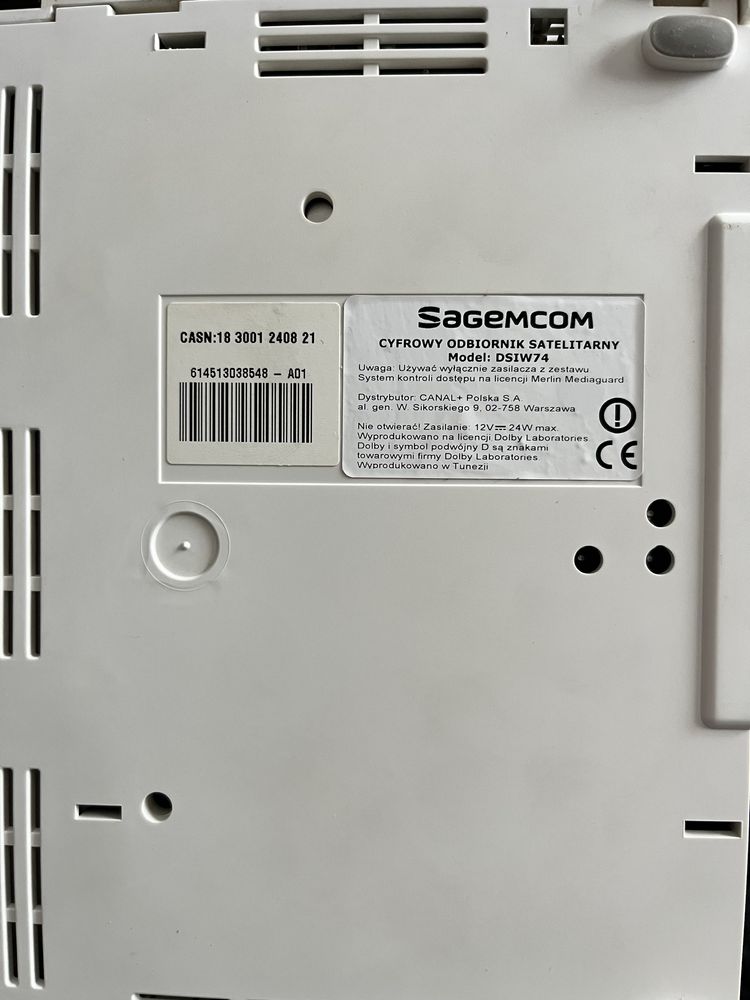 Dekoder nc plus Sagem DSIW74 karte prepaid