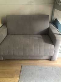 Sofa amerykanka szara 140x80 z funkcją spania