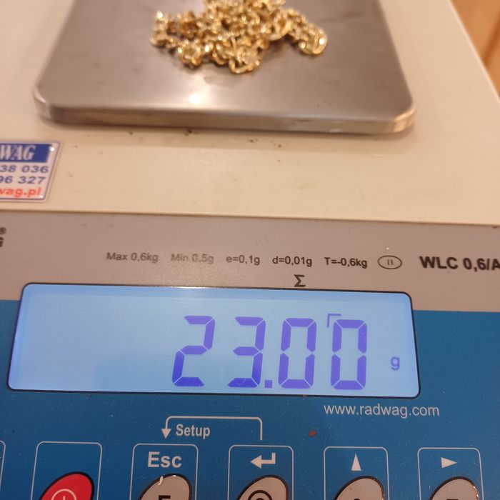 Złoty łańcuch pancerka dł 55cm