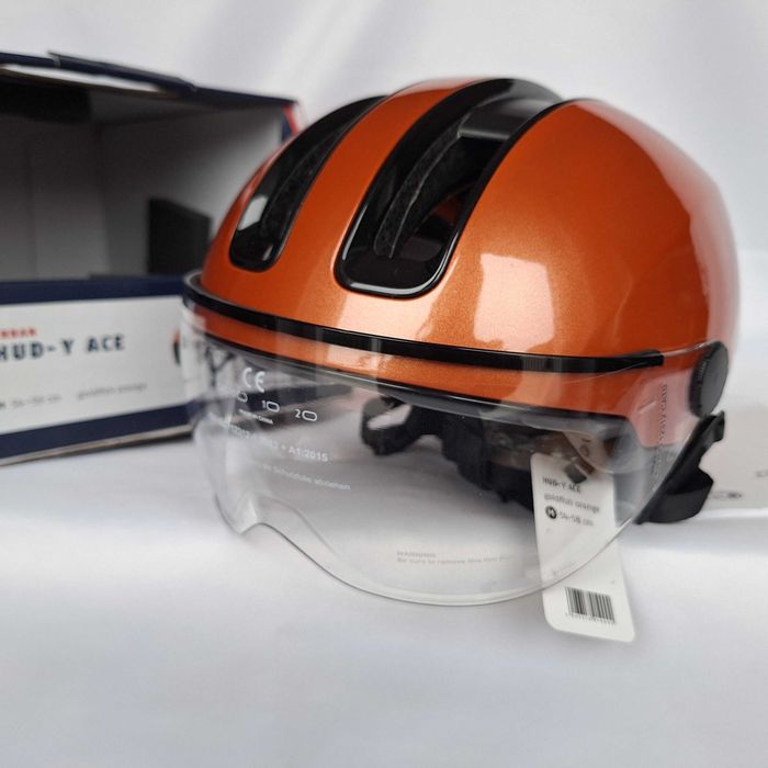 Kask rowerowy Abus Urban Hud-y Ace LED Goldfish Orange M 54-58cm
