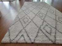 Dywan jysk rug aksfrytle 70x160 boho biały kratka
