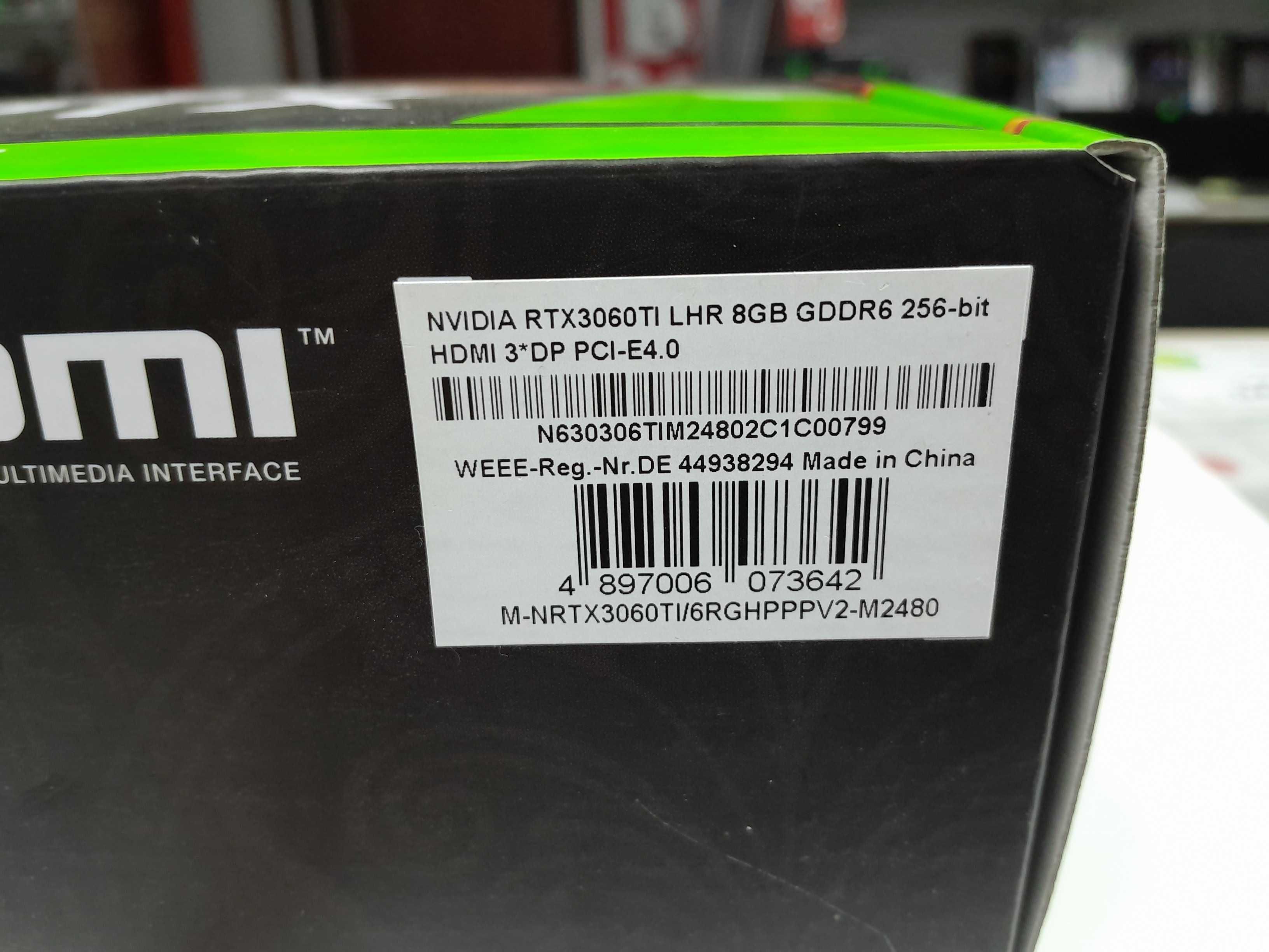 Відеокарта MANLI nVidia GeForce RTX 3060 Ti LHR 8GB GDDR6 256-bit