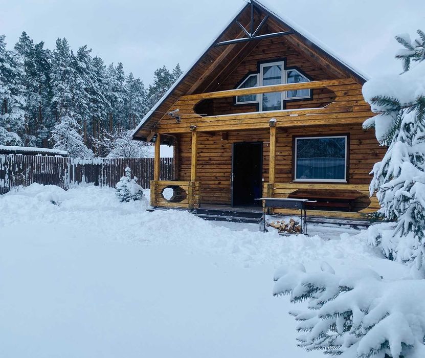 Баня на дровах с бассейном