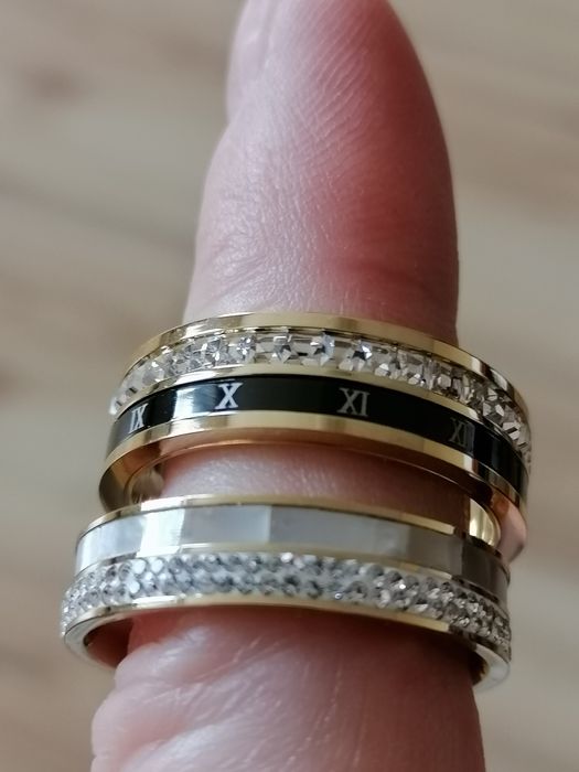 Nowe pierścionki, obrączki stal 316L