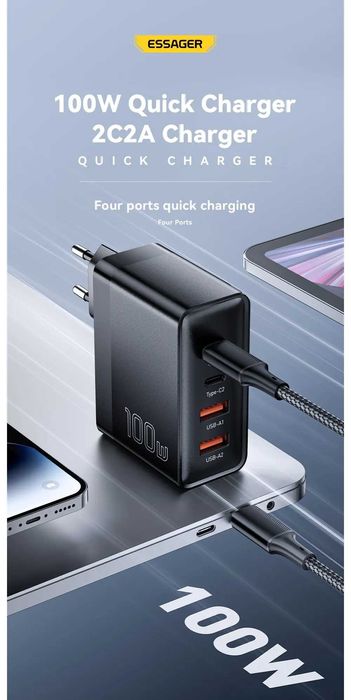 Зарядное устройство Essager 100W (GaN)