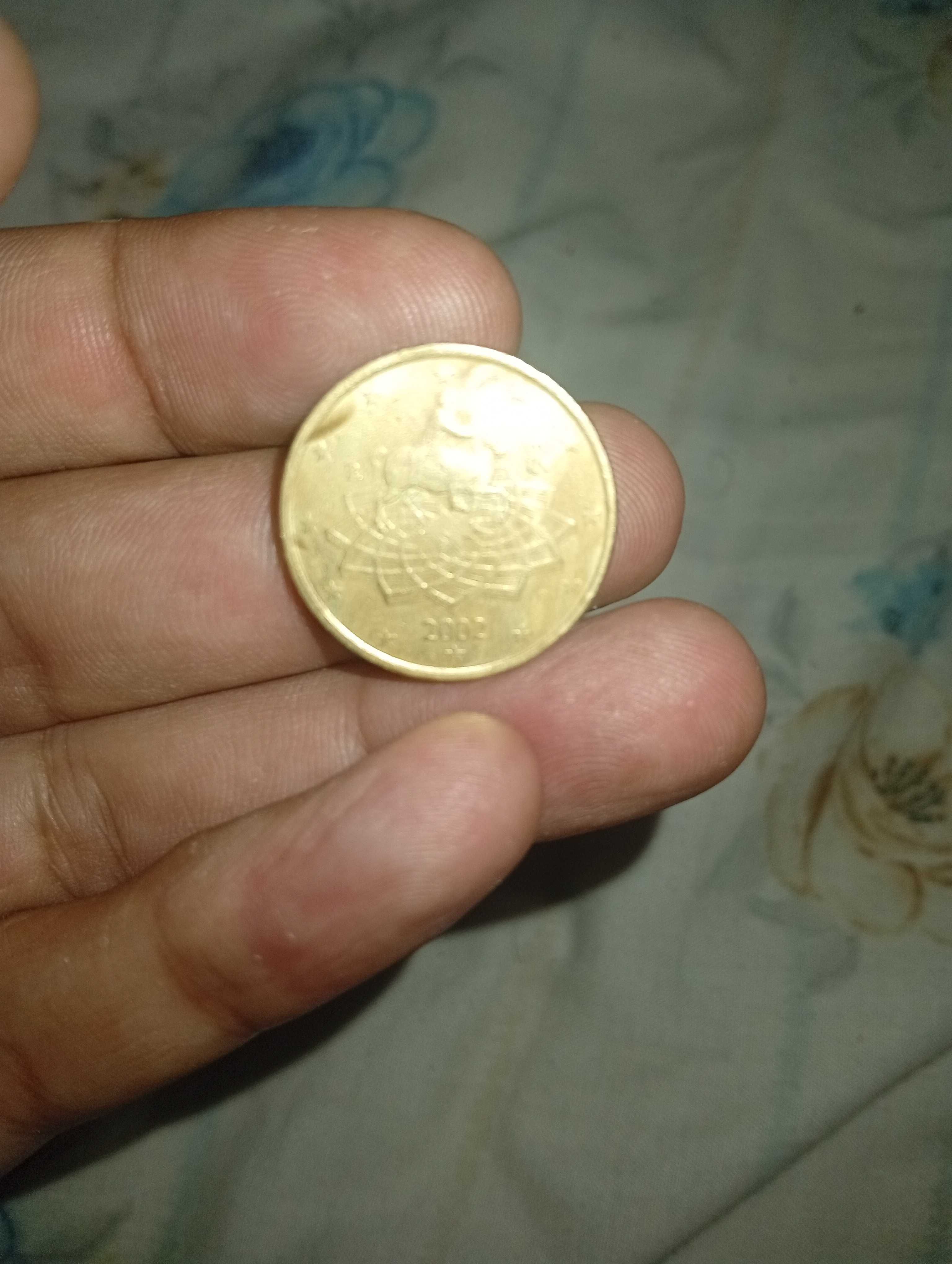 moeda 50 cêntimos rara