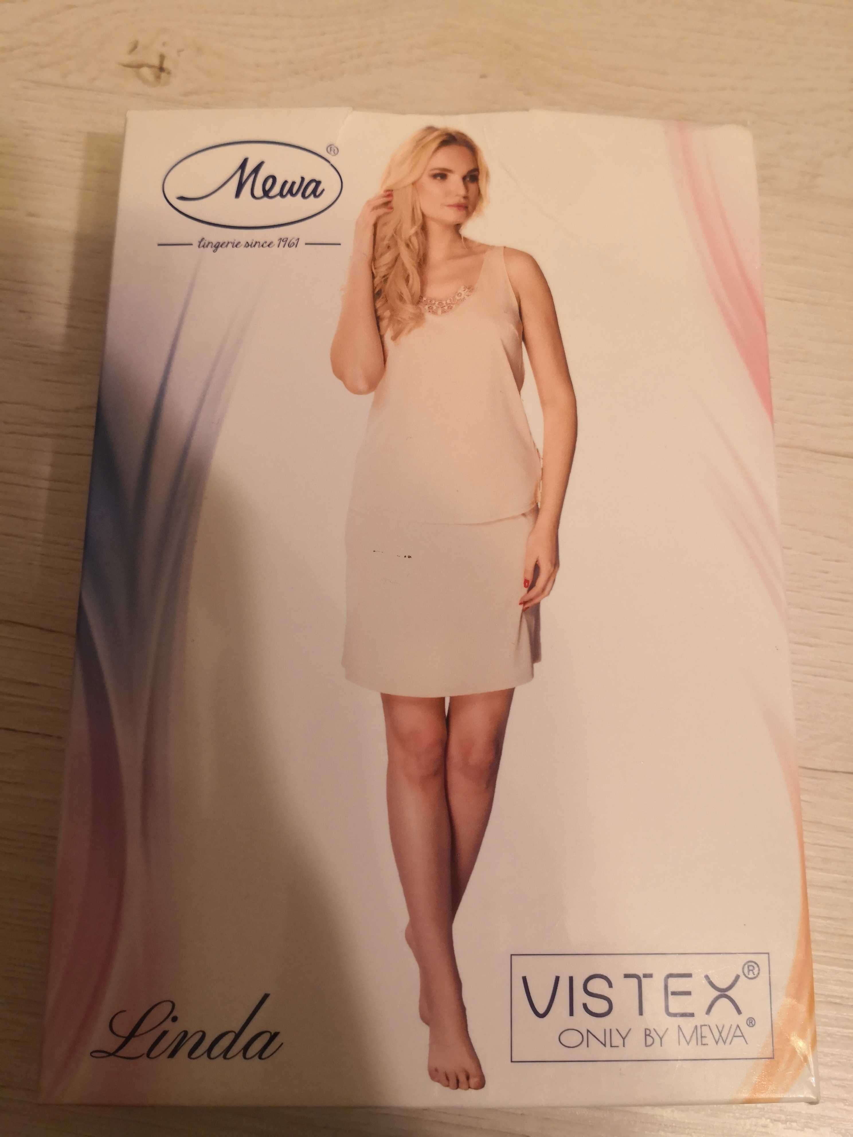 MEWA Vistex Krótka półhalka damska Linda  pod spódnicę 42 czarna NOWA