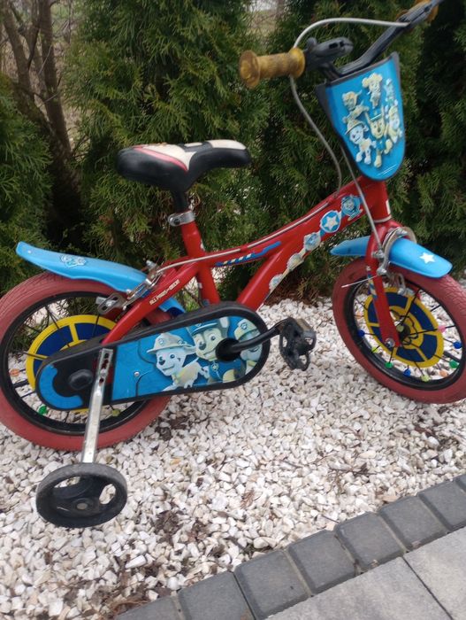 Rower rowerek dla chłopca z podpurakmi koła 14'cali  Psi patrol