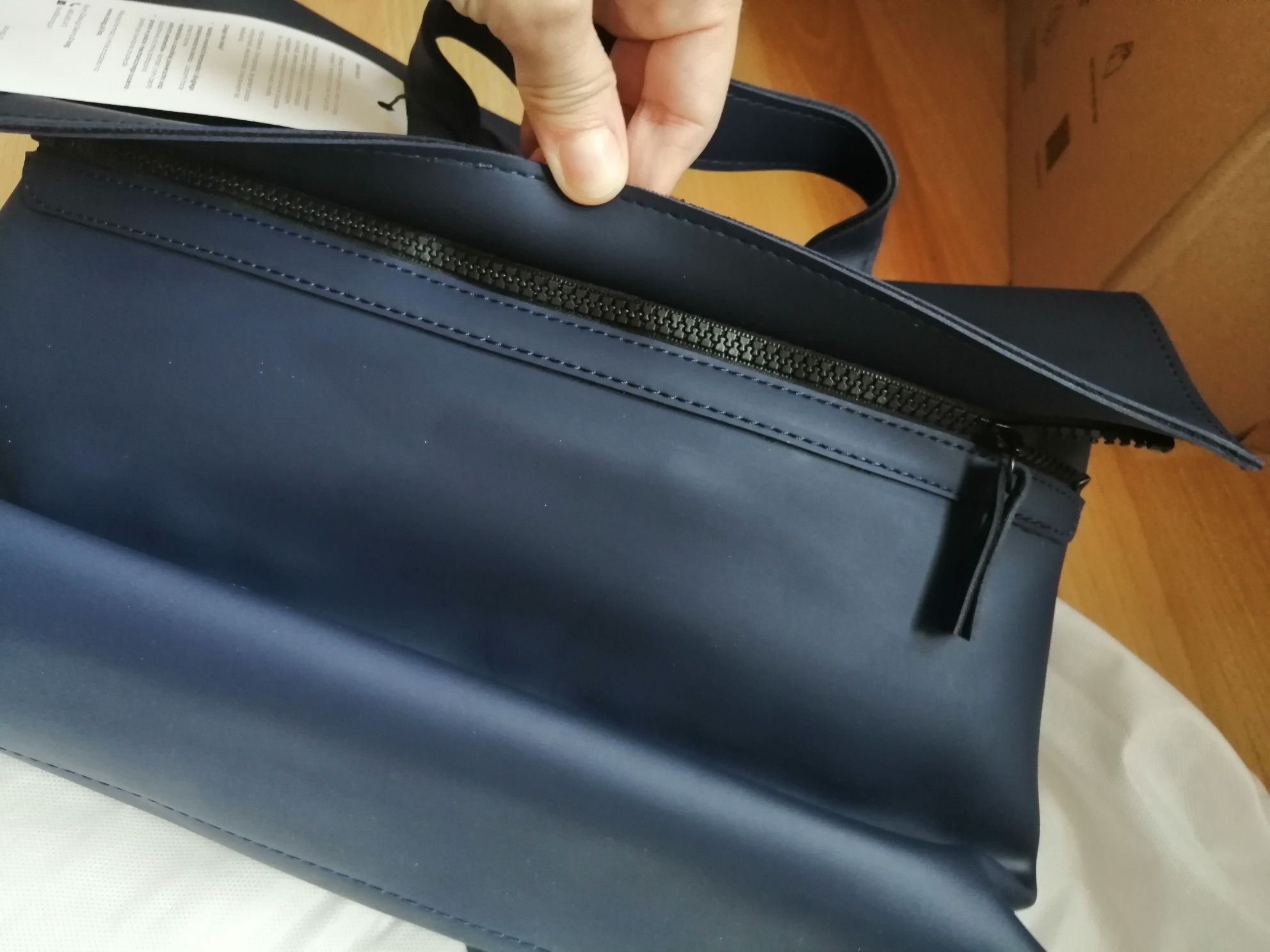 Obag soft smooth blu navy o bag torebka granat